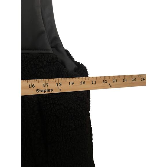 RSQ Womens PU Faux Leather Sherpa Lined Moto Vest Black Size Large Tillys L New - Picture 8 of 9